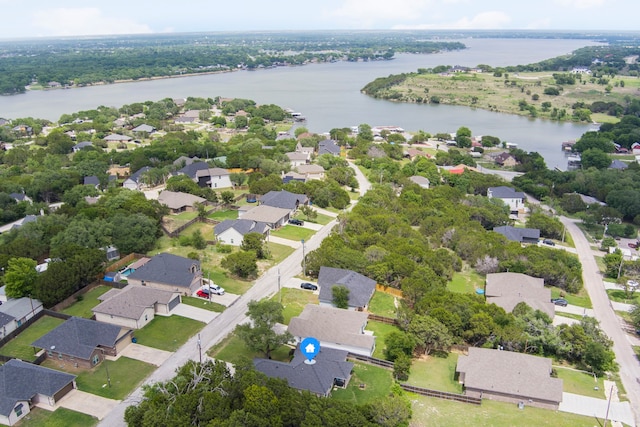 2607 Austin Dr, Granbury, TX 76048 - aerial view of property and surrounding area featuring a nearby body of water and nearby suburban area
