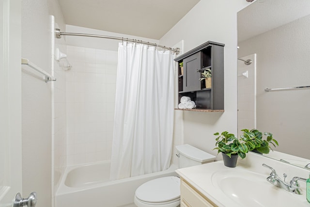 7112 Royal Glen Trl, Mckinney, TX 75072 - full bathroom with toilet, shower / bath combo with shower curtain, and vanity