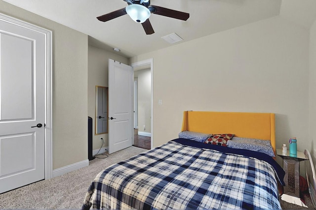 4018 Bear Creek Ct, Celina, TX 75078 - bedroom with light colored carpet, baseboards, and ceiling fan