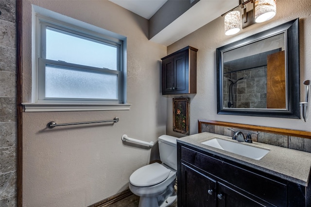 2715 Peach Tree Dr, Carrollton, TX 75006 - full bath with toilet, a tile shower, and vanity