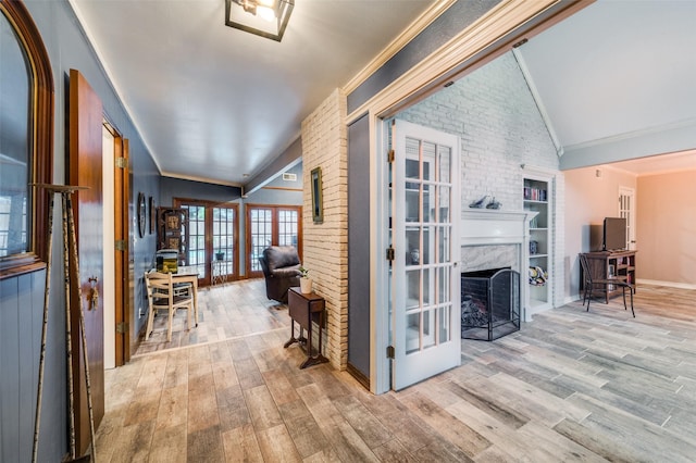 2715 Peach Tree Dr, Carrollton, TX 75006 - interior space featuring french doors and vaulted ceiling