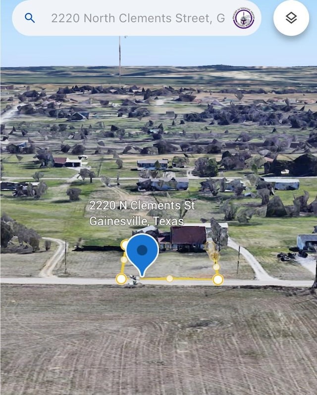 2220 N Clements St, Gainesville, TX 76240 - aerial view of property's location with nearby suburban area