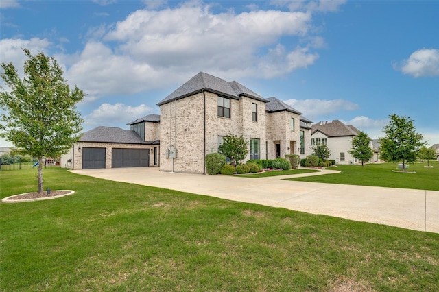 5208 Westfield Dr, Parker, TX 75002 - view of front facade featuring a front lawn, concrete driveway, an attached garage, and brick siding