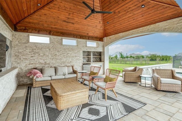 5208 Westfield Dr, Parker, TX 75002 - view of patio featuring an outdoor hangout area and ceiling fan