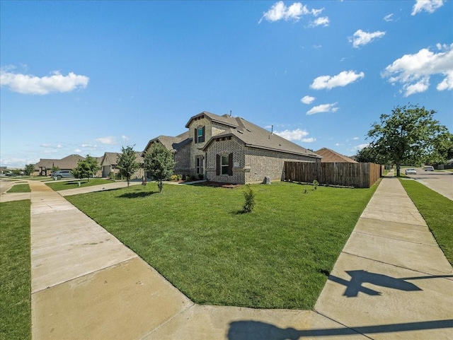 view of side of home with brick siding
