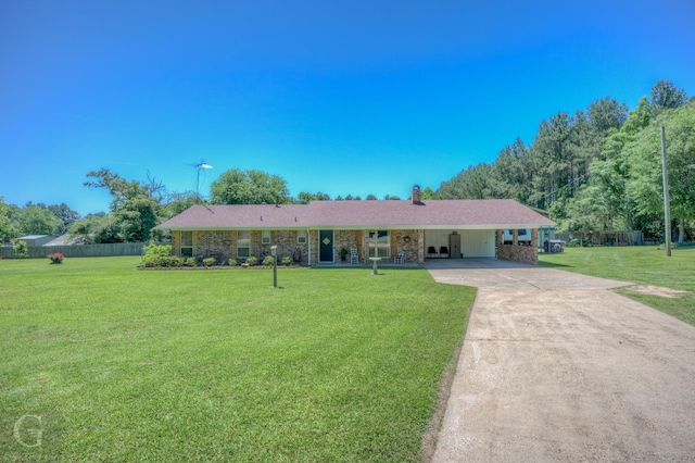 451 Burney St, Coushatta, LA 71019 - single story home with concrete driveway and a carport