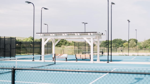 2101 Pleasant Run Ln, Fort Worth, TX 76008 - view of tennis court featuring fence