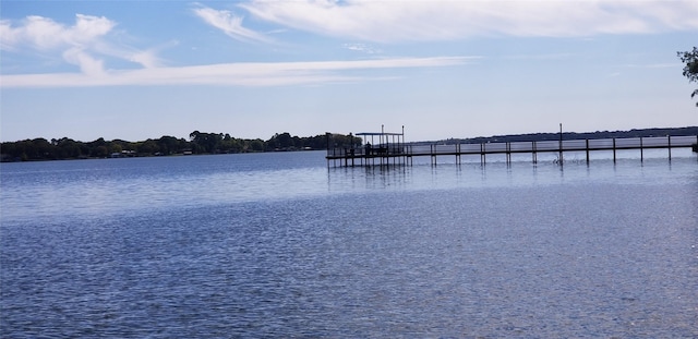 water view with a dock