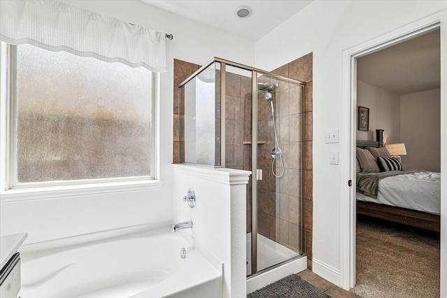 6273 El Capitan St, Fort Worth, TX 76179 - ensuite bathroom featuring a stall shower and a bath