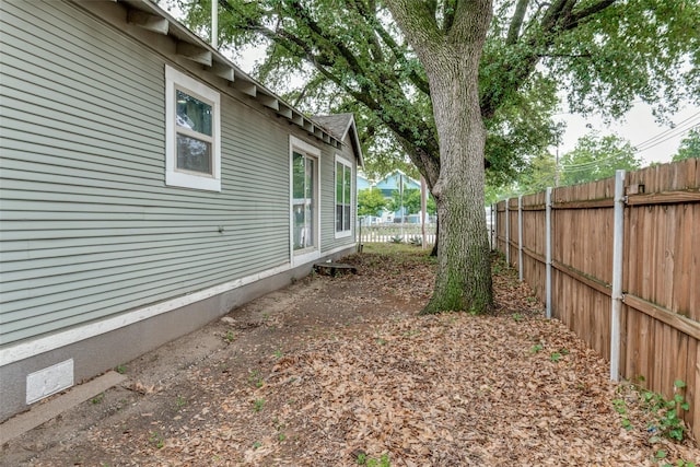 view of fenced backyard
