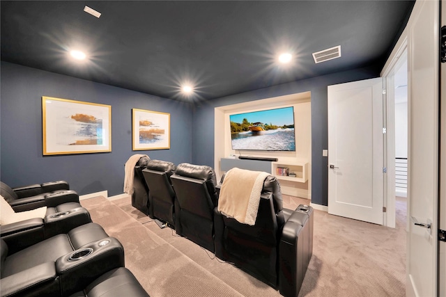 3520 Valmur Ave, Colleyville, TX 76034 - cinema featuring light carpet, recessed lighting, and baseboards