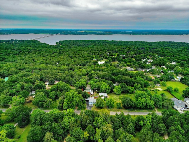 389 Hillcrest Cir, Gordonville, TX 76245 - drone / aerial view of a large body of water and a heavily wooded area