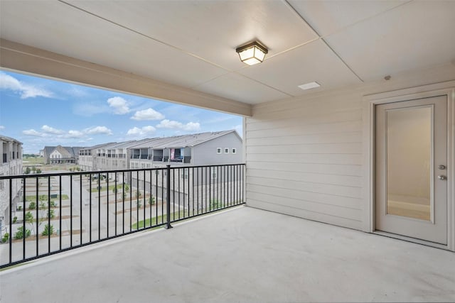 balcony featuring a residential view