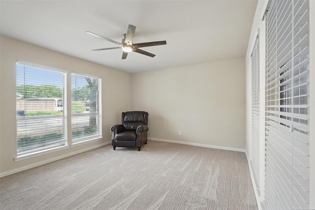 9826 Bent Branch Ln, Dallas, TX 75243 - unfurnished bedroom with light colored carpet, baseboards, ensuite bathroom, and ceiling fan