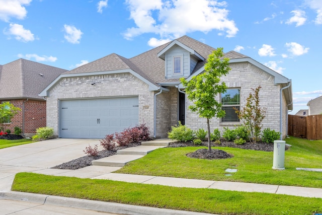 3249 Glorioso Dr, Royse City, TX 75189 - view of front of property with a garage, driveway, roof with shingles, and brick siding