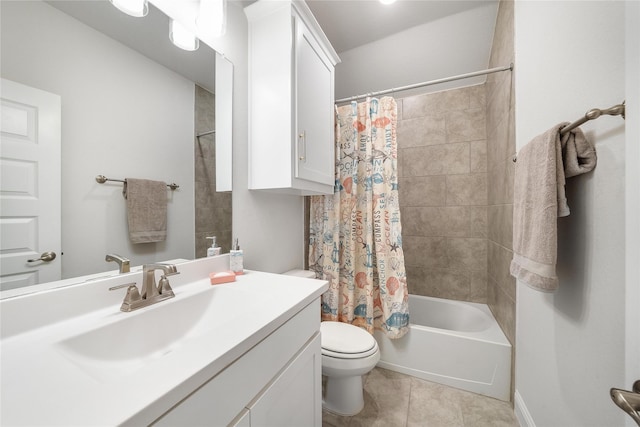 2507 Henley Way, Mansfield, TX 76084 - full bath with vanity, toilet, tile patterned floors, and shower / tub combo
