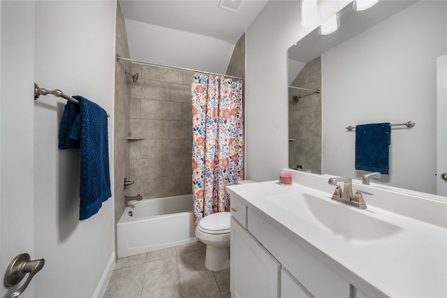 2507 Henley Way, Mansfield, TX 76084 - bathroom featuring vanity, toilet, shower / tub combo, and baseboards