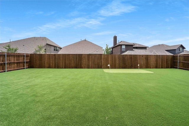 2507 Henley Way, Mansfield, TX 76084 - fenced backyard with a putting area