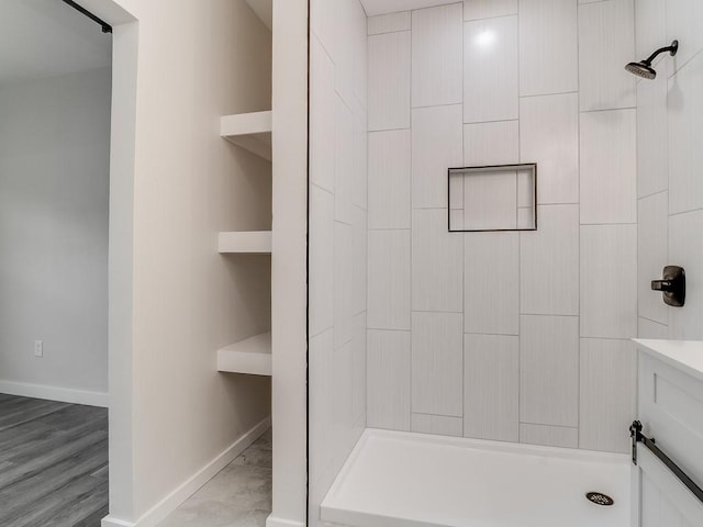 610 SW 3rd St, Kerens, TX 75144 - full bath with a tile shower and baseboards