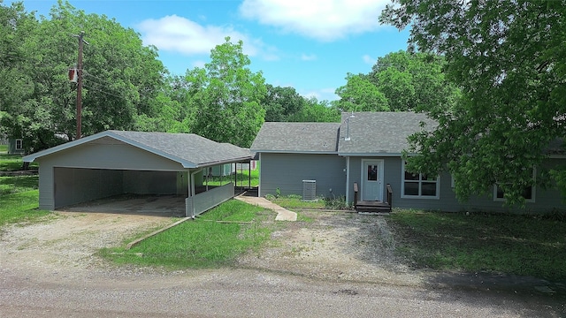 610 SW 3rd St, Kerens, TX 75144 - single story home with dirt driveway and a shingled roof