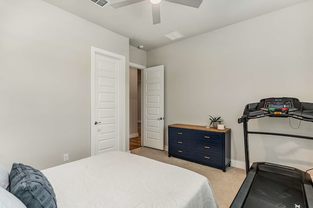 175 Stirling Dr, Argyle, TX 76226 - bedroom with light colored carpet, ceiling fan, and baseboards