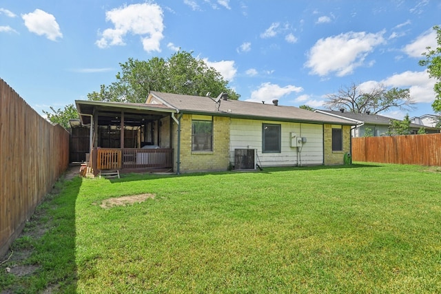 7600 Independence Dr, The Colony, TX 75056 - rear view of house featuring central air condition unit
