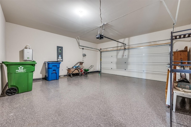 13156 Sanctuary Dr, Providence Village, TX 76227 - garage with a garage door opener, baseboards, and electric panel