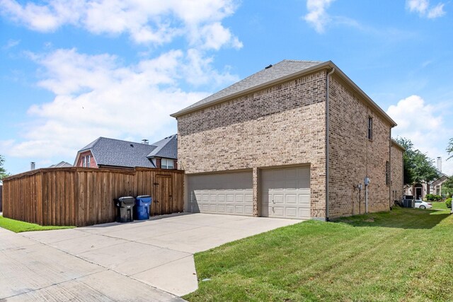 3455 Crosshaven Ln, Frisco, TX 75033 - view of property exterior with concrete driveway, brick siding, and an attached garage