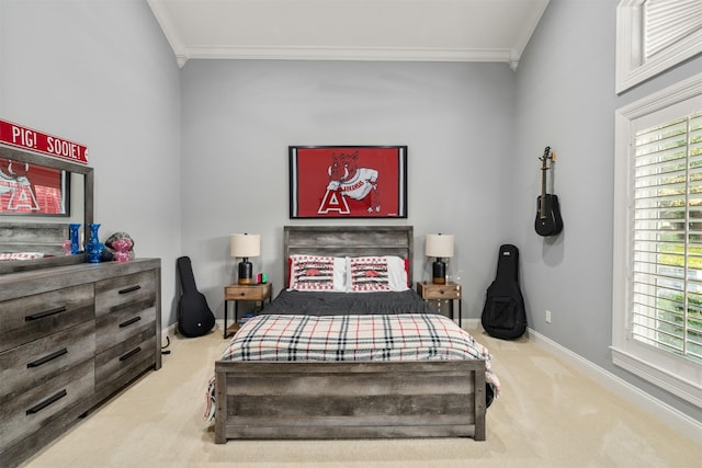 1020 Canyon Trl, Waco, TX 76657 - bedroom with ornamental molding, carpet flooring, and baseboards