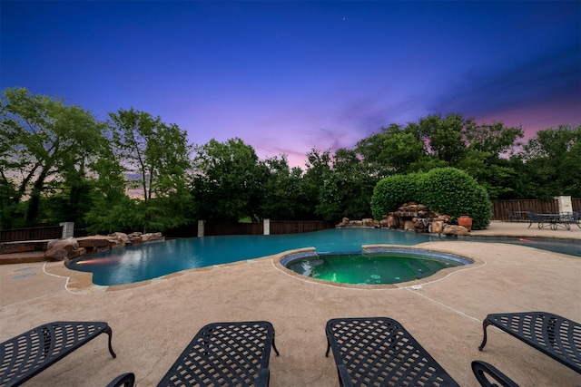 1020 Canyon Trl, Waco, TX 76657 - view of pool with a patio, french doors, and a pool with connected hot tub