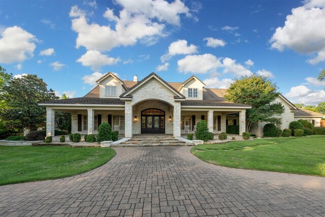 1020 Canyon Trl, Waco, TX 76657 - pool at dusk with a patio and an outdoor pool