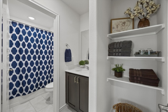 223 Exploration Way, Fate, TX 75189 - bathroom featuring toilet, a shower with shower curtain, and vanity