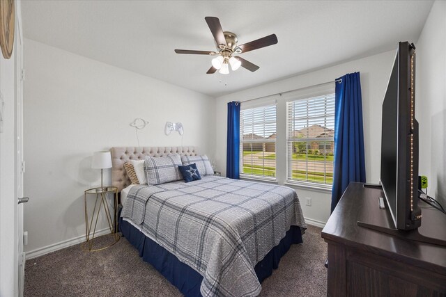 223 Exploration Way, Fate, TX 75189 - carpeted bedroom with baseboards and a ceiling fan