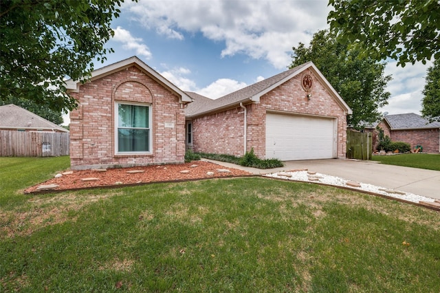 110 Commonwealth Cir, Waxahachie, TX 75165 - ranch-style house with driveway, brick siding, a garage, and a shingled roof