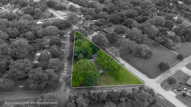 214 Country Club Rd, Hillsboro, TX 76645 - aerial view of property and surrounding area with property parcel outlined