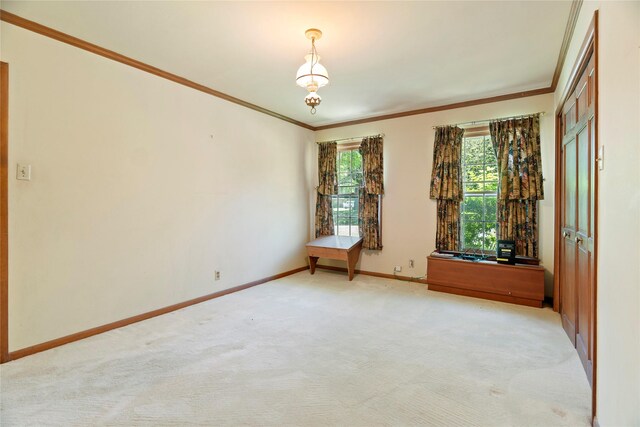 214 Country Club Rd, Hillsboro, TX 76645 - unfurnished room featuring ornamental molding, light carpet, and baseboards