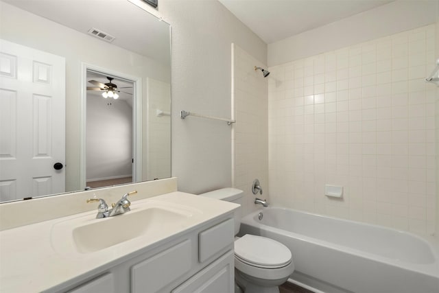 10101 Waterview Pkwy, Rowlett, TX 75089 - full bath with toilet,  shower combination, a ceiling fan, and vanity