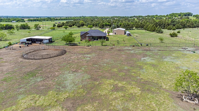 overview of rural landscape with agricultural land