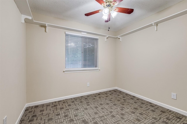 410 Lone Oak Cir, Euless, TX 76039 - unfurnished room featuring carpet flooring, a ceiling fan, a textured ceiling, and baseboards