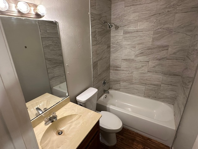 204 Austin Ave, Corsicana, TX 75110 - bathroom with toilet, shower / tub combination, and vanity