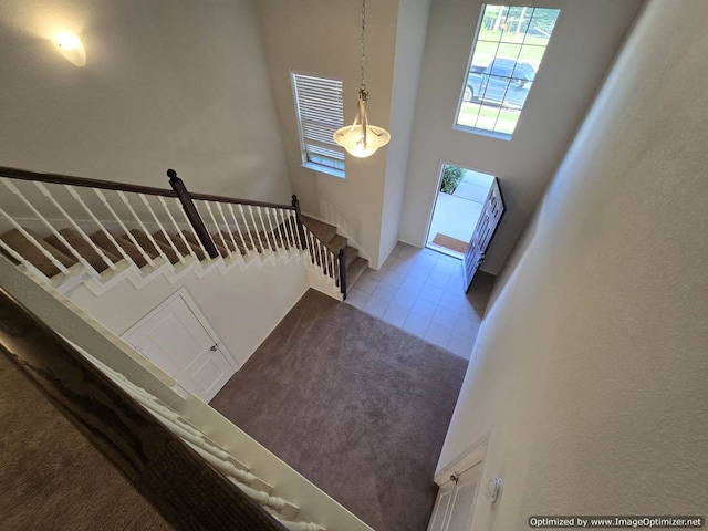556 Pleasant Park Dr, Wilmer, TX 75172 - tiled entrance foyer with a high ceiling