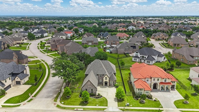 aerial perspective of suburban area