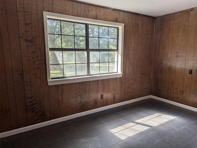 11728 Fm 1399, Marietta, TX 75566 - unfurnished room featuring healthy amount of natural light, wood walls, and baseboards