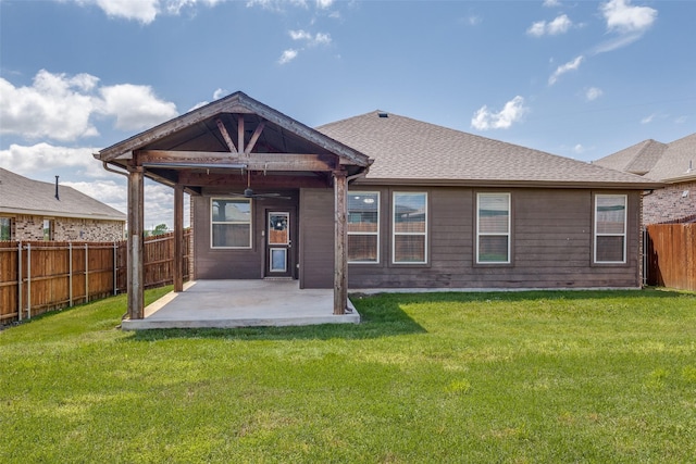 1004 Pierz Dr, Fort Worth, TX 76177 - back of property with a ceiling fan and a patio area