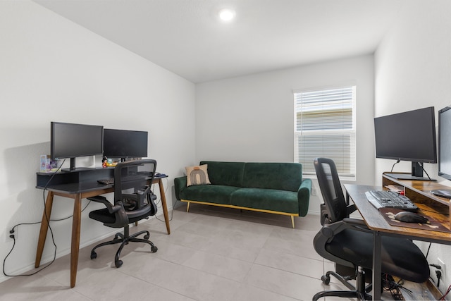 7613 Bluebell Ln, Mckinney, TX 75071 - office with light tile patterned flooring and baseboards