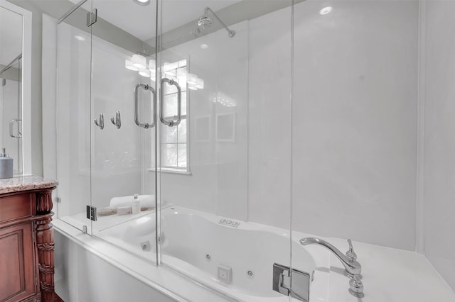 bathroom featuring a combined bath / shower with jetted tub
