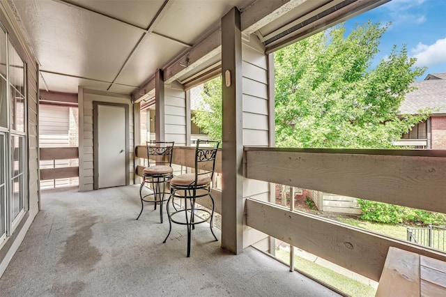 view of patio / terrace with a balcony