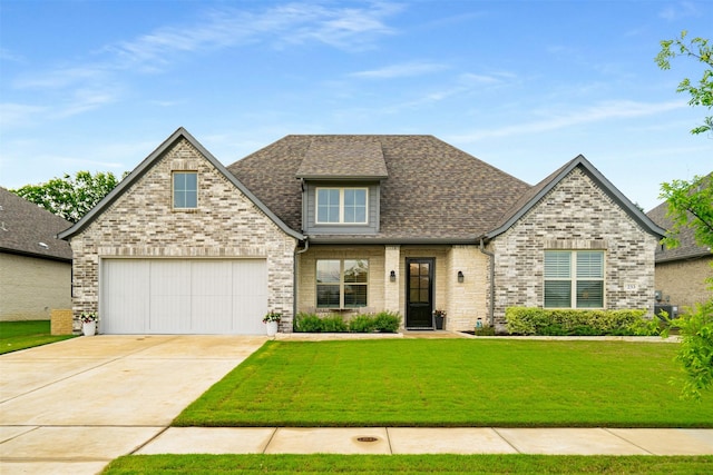 233 Park N Ln, Keller, TX 76248 - view of front of house featuring a front lawn, concrete driveway, a shingled roof, and brick siding