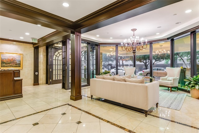 5909 Luther Ln Unit 1700, Dallas, TX 75225 - community lobby featuring crown molding