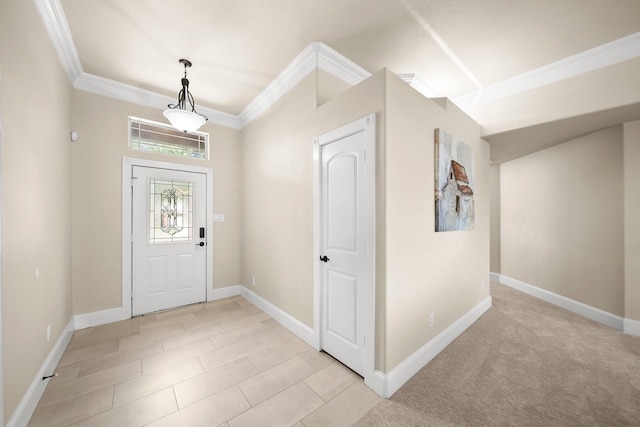 816 Ridgecrest Ct, Aubrey, TX 76227 - foyer featuring ornamental molding and baseboards
